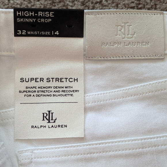 Ralph Lauren white jeans, 14, NWT! - Picture 3 of 4